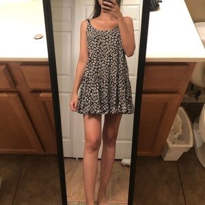 Brandy Melville navy blue floral jada dress